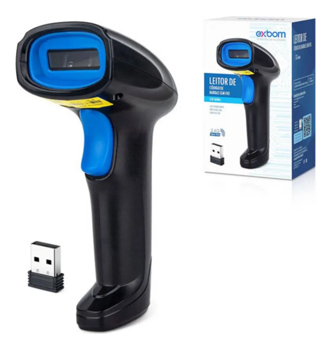 LEITOR DE CODIGO DE BARRAS SEM FIO EXBOM LCB-S600A
