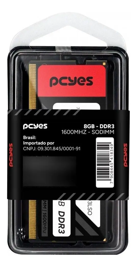 MEMORIA RAM NOTEBOOK 8GB DDR3L 1600MHZ PM081600D3LSO PCYES