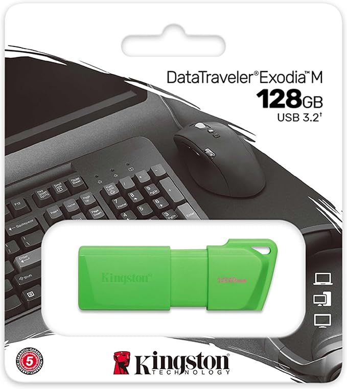 PENDRIVE 128GB DATATRAVELER EXODIA USB 3.2 KC-U2L128-7LG VERDE KINGSTON