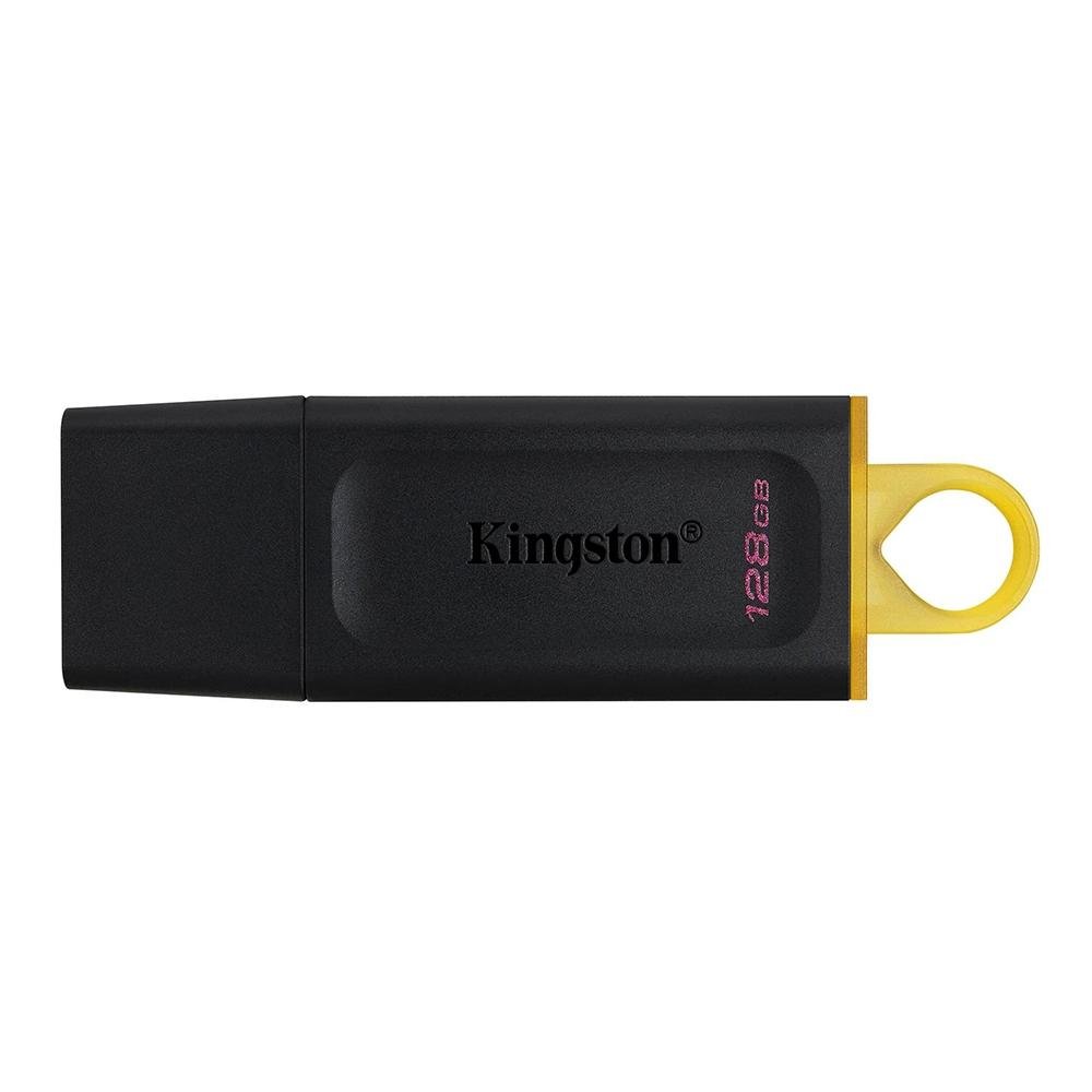 PENDRIVE 128GB DTX128 PRETO/AMARELO USB 3.2 3.0 2.0 KINGSTON