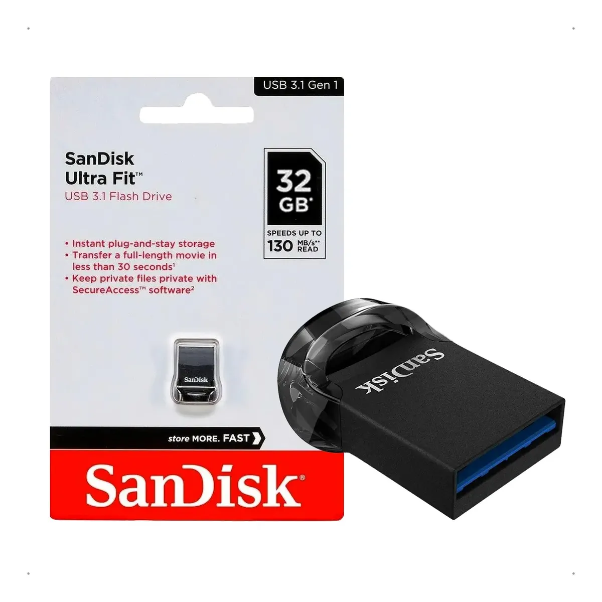 PENDRIVE 16GB USB 3.2 ULTRA FIT - SANDISK