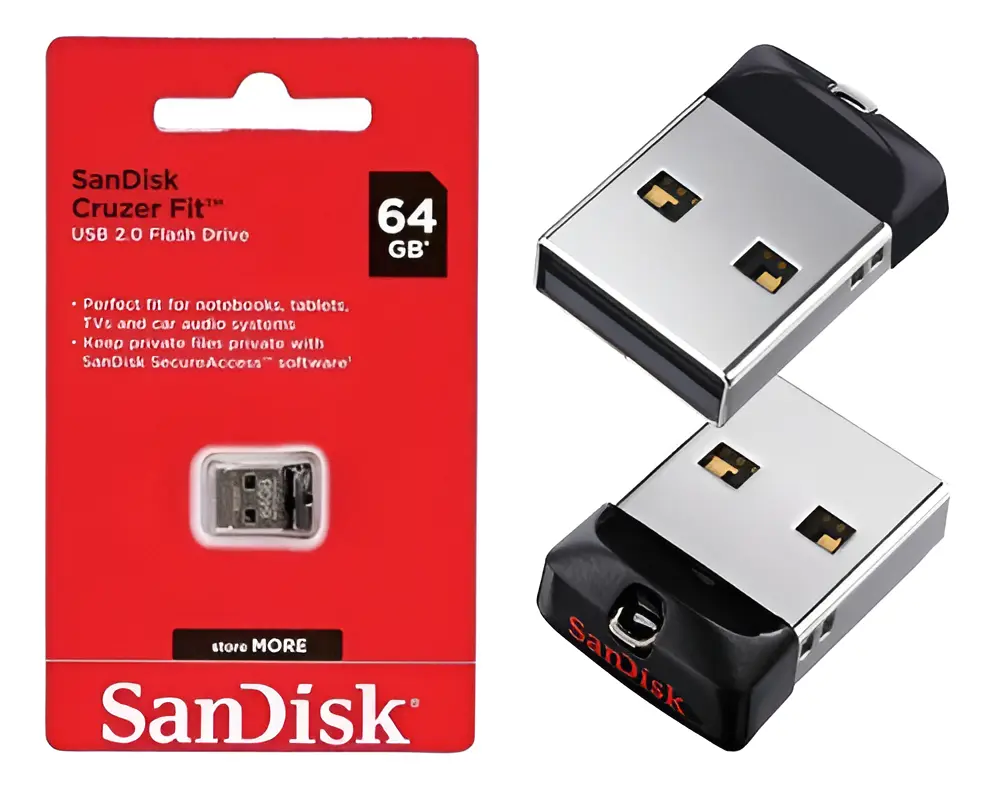 PENDRIVE CRUZER FIT 64GB SDCZ33-064G-G35 SANDISK